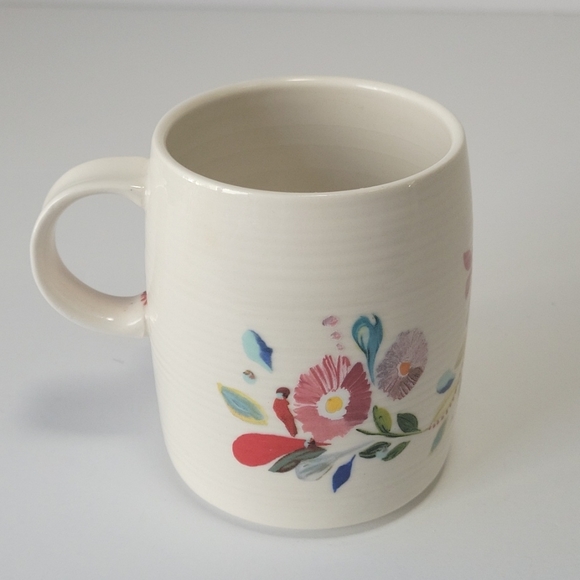Anthropologie Starla M. Halfmann monogram letter M petal palette mug - Picture 3 of 6